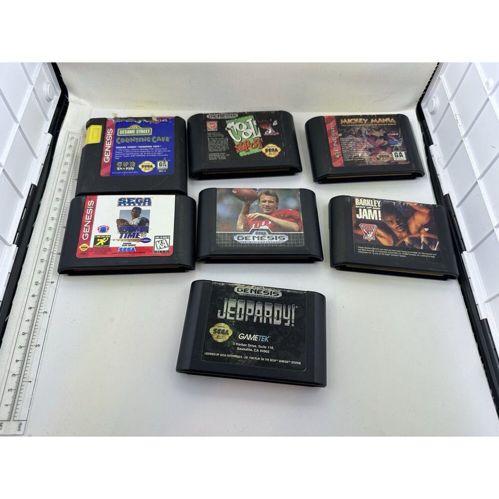 Sega Genesis Games Lot 7 Assorted Bundle Mickey Mouse Season Street Coo Spot